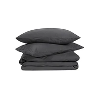 Ensemble housse de couette en coton gaufré