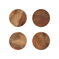 4-Piece Acacia Wood Coasters Set