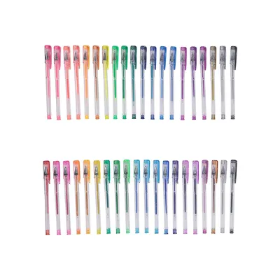 40-Pack Coloured Gel Pens Set