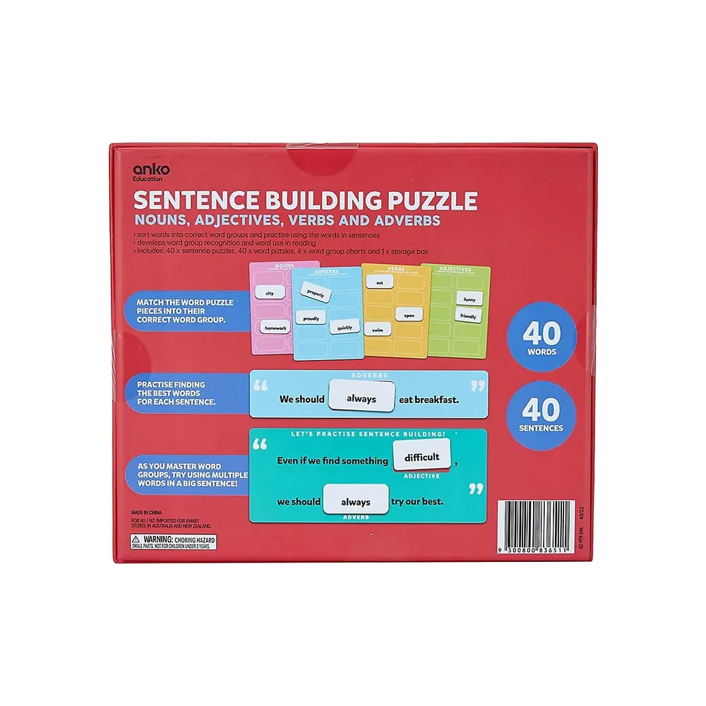 Sentence-Building Puzzle Set