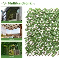 3pc Artificial Leaf Faux Ivy Privacy Fence Screen Expandable Retractable
