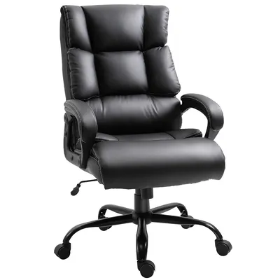 Large Office Chair With Pu Leather, 400lbs Capacity