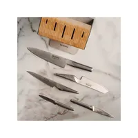 Ensemble porte-couteaux et couteaux Katana en acier inoxydable, 6 pièces