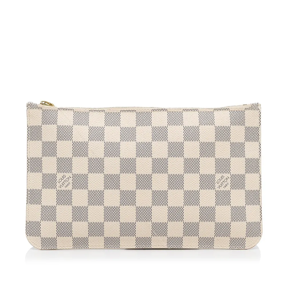 Louis Vuitton Pochette Damier Azur Clutch Crossbody Bag from Neverfull