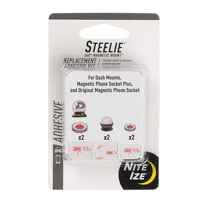 Steelie Replacement Adhesive Kit For Dash Mount + Phone Socket
