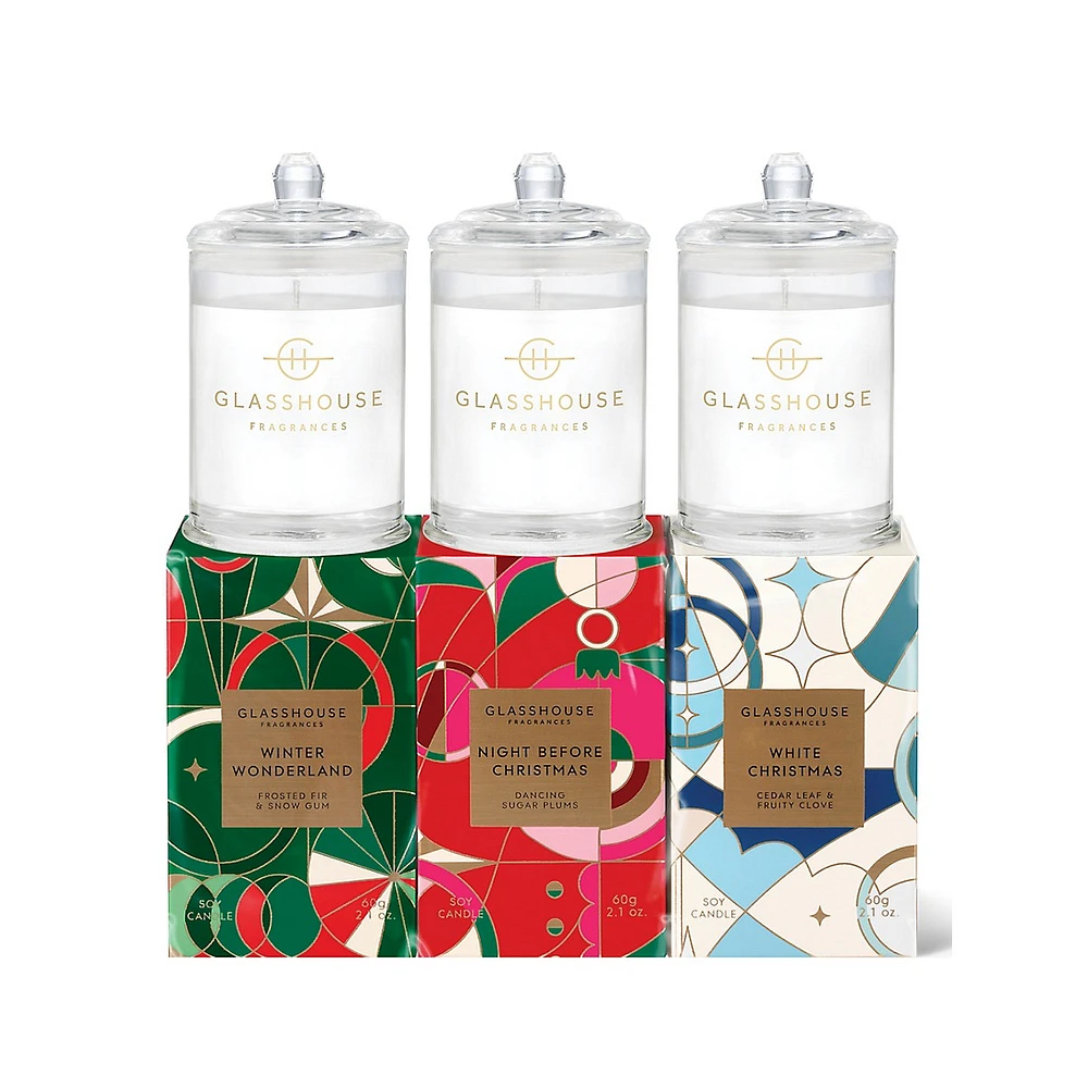 ​Christmas Trio 3-Piece Triple Scented Soy Candle Set