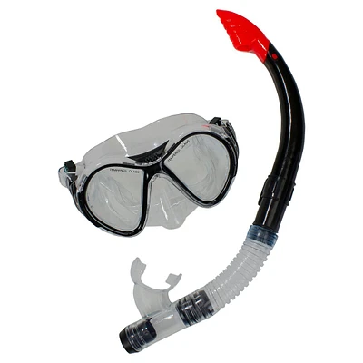 Black Scuba Mask With Snorkel Pool Set - Ages 14+