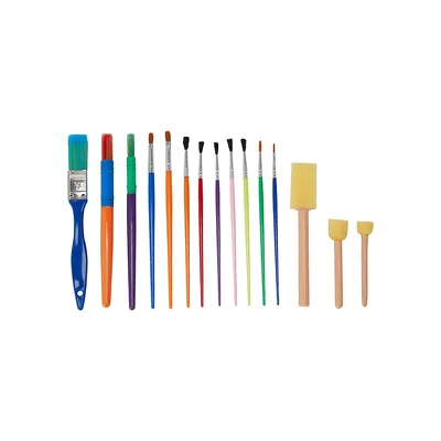 15-Pack Assorted Paint Brushes
