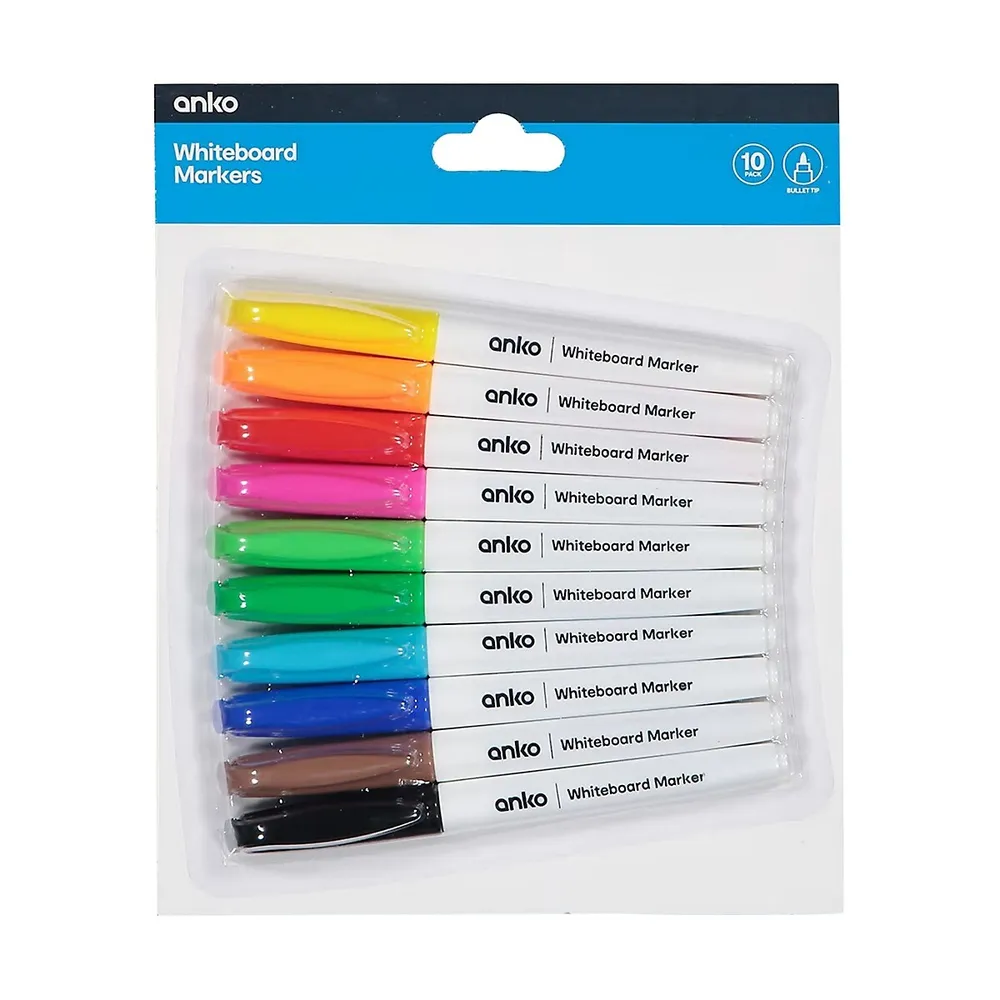 Anko 10-Pack Magnetic Whiteboard Markers