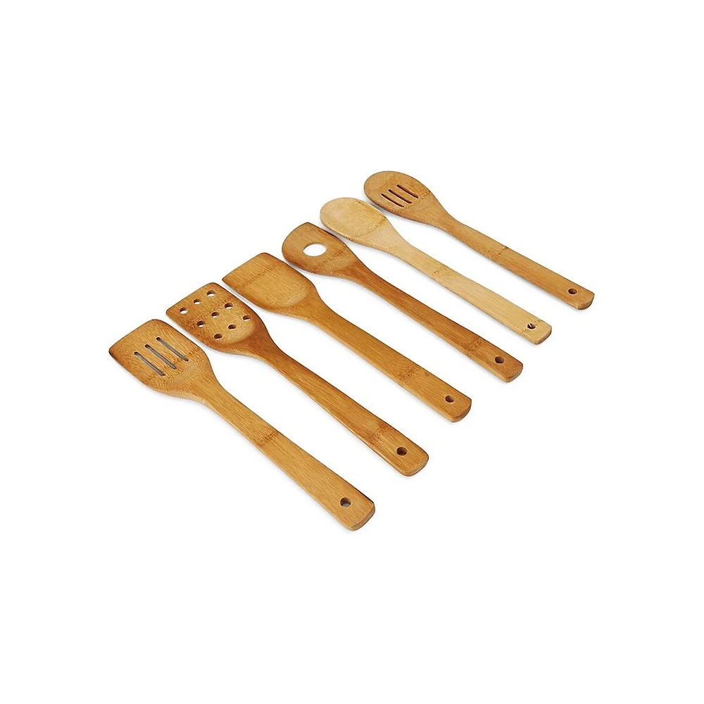 6-Piece Bamboo Utensils Set