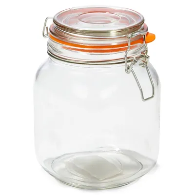 1L Clip Lid Glass Jar