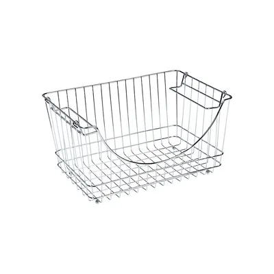 Chrome Stackable Basket Large