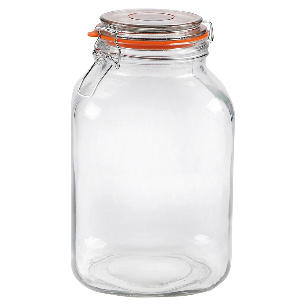 3L Clip Lid Glass Jar