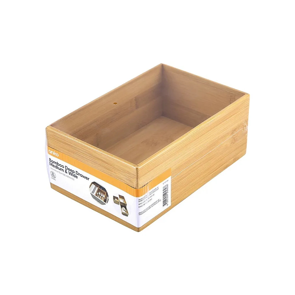 Medium x Wide Bamboo Deep Drawer Tray