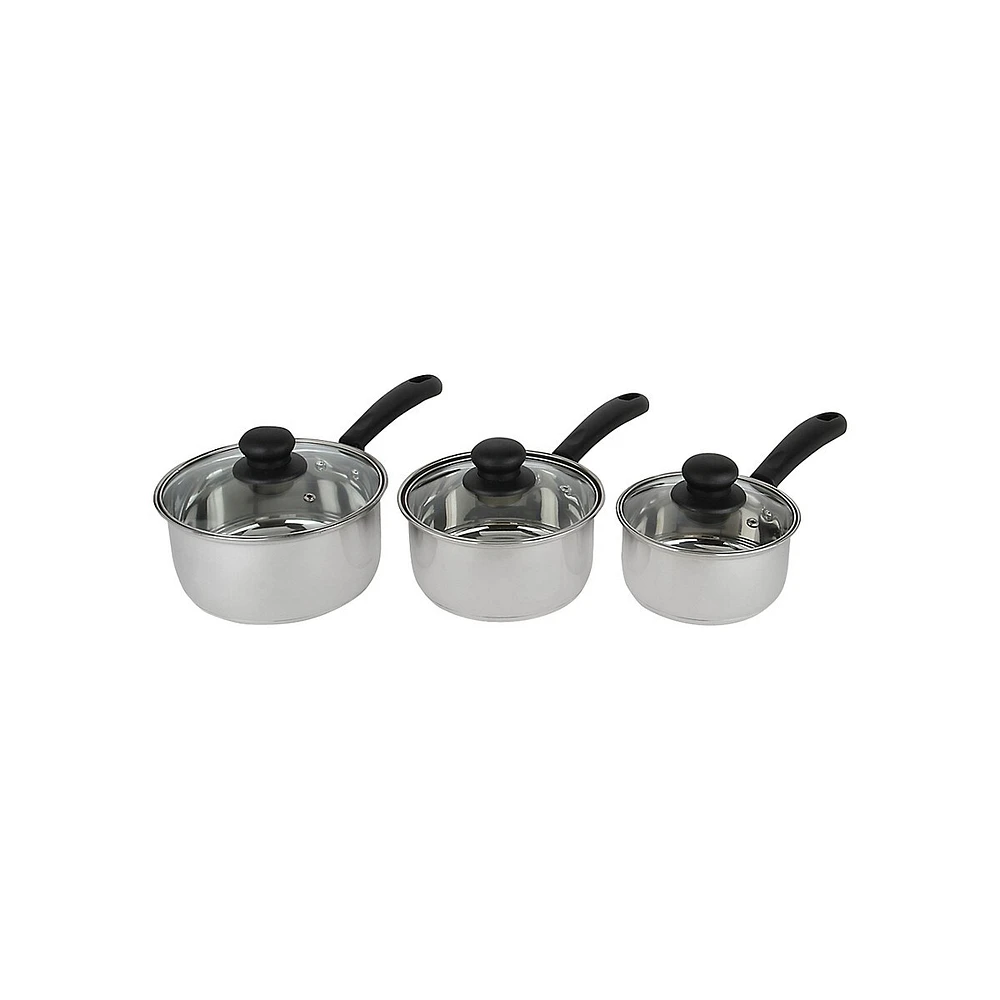 3-Piece Stainless Steel Cookware Set