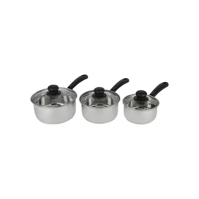 3-Piece Stainless Steel Cookware Set