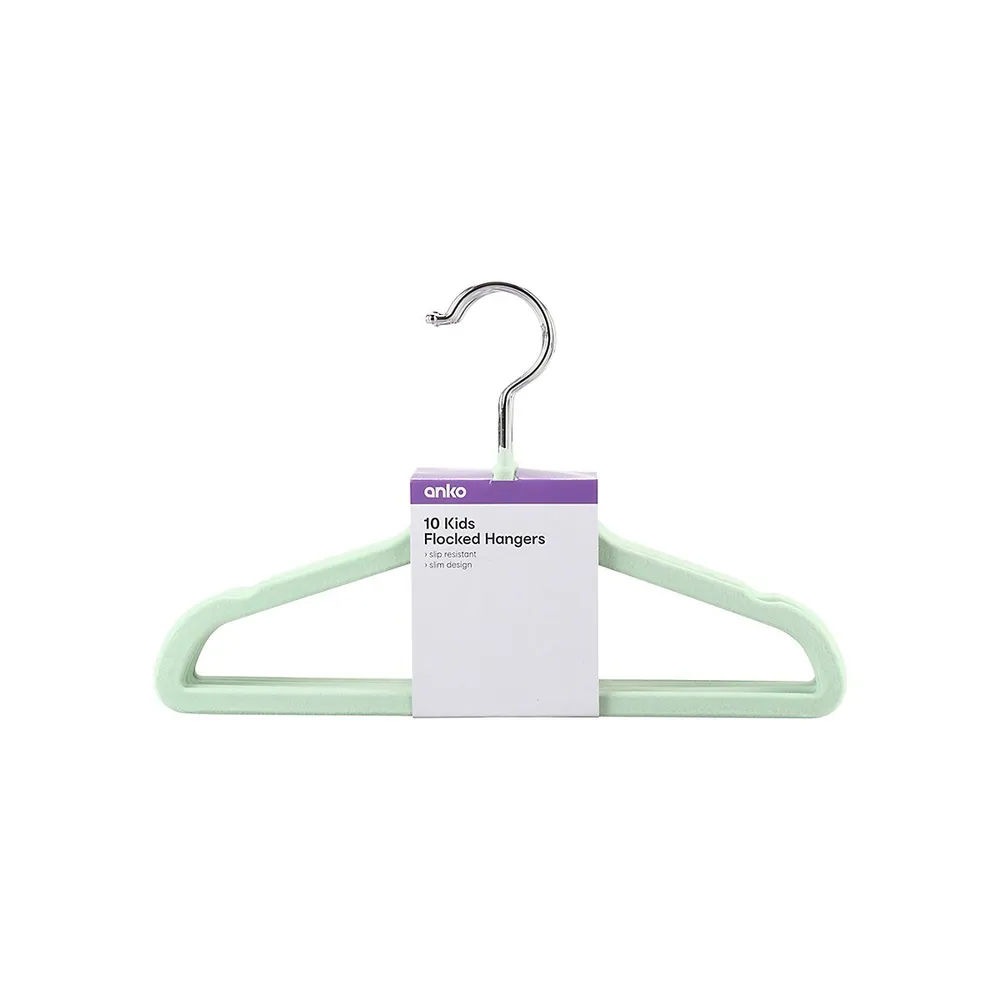 Anko Kid's 10 Pack Flocked Hangers