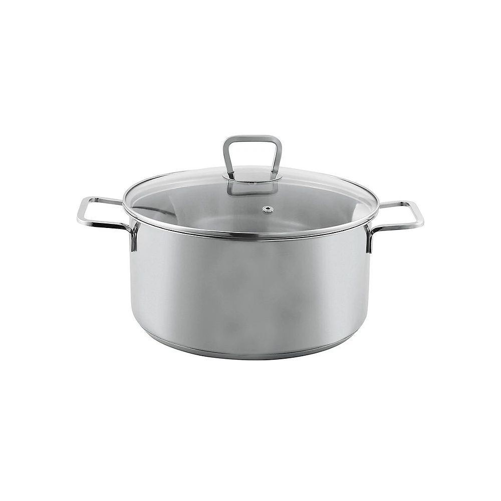 24cm Stainless Steel Covered Casserole With Aluminum Encapsulated Base