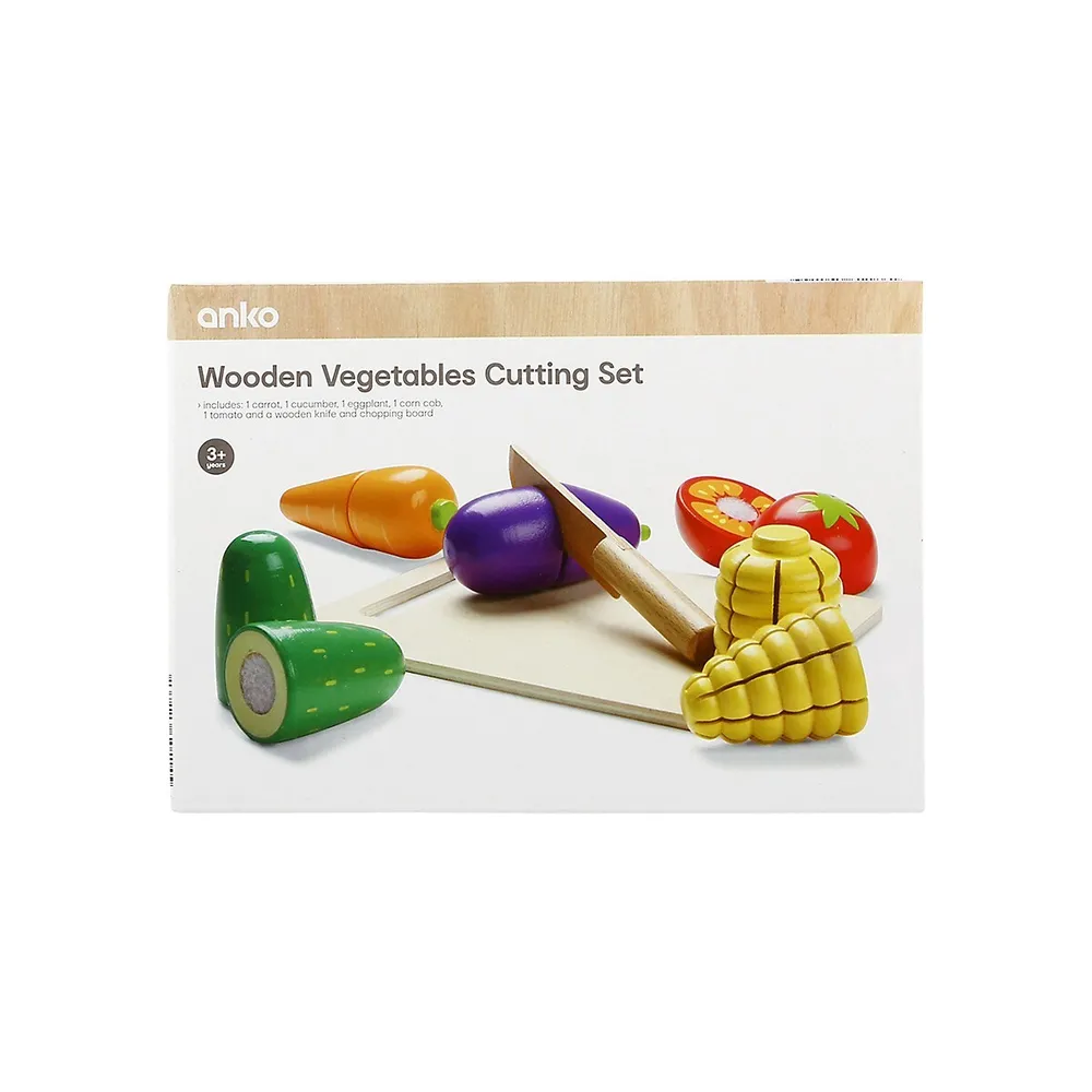 Wooden Vegetables Cutting Toy Set