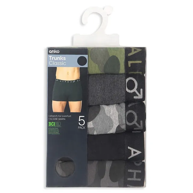 5 Pack Print/Plain Trunks - Kmart