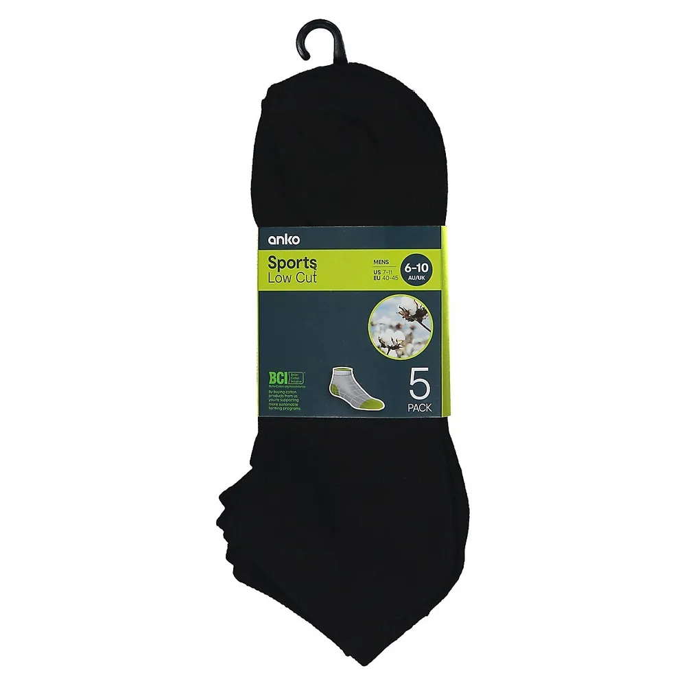 Men's 5-Pair Low-Cut Sport Socks