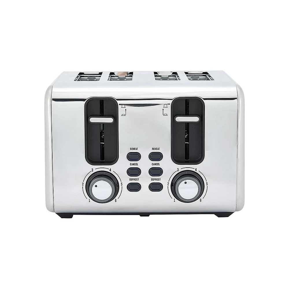 4-Slice Stainless Steel Toaster