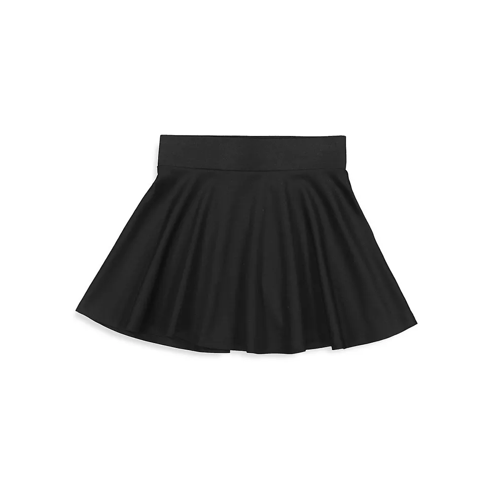 Girl's Plain Skater Skirt