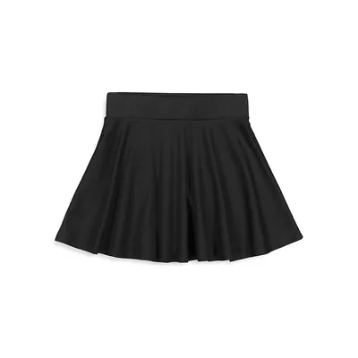 Girl's Plain Skater Skirt