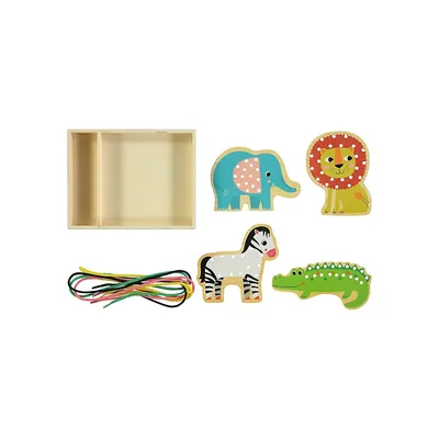 Wooden Animals Threading Set