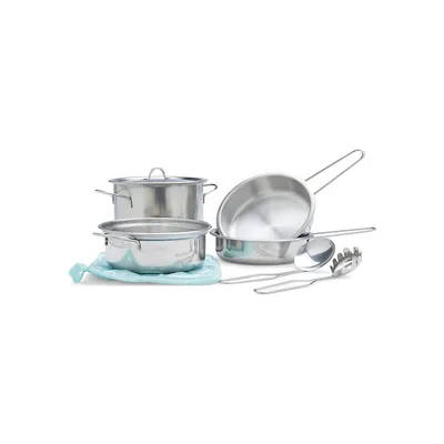 8-Piece Stainless Steel Cookware Play Set
