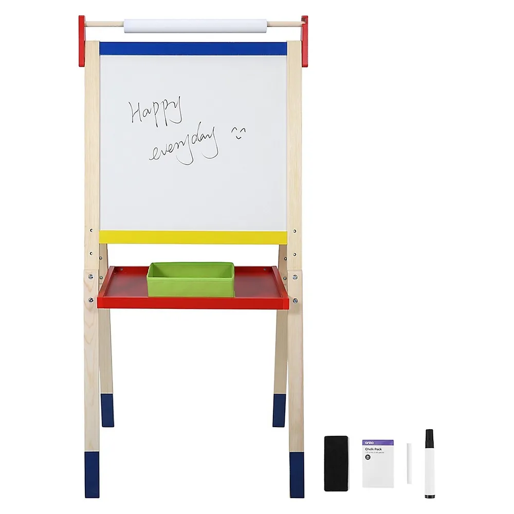 3-In-1 Wooden Art Easel With Paper