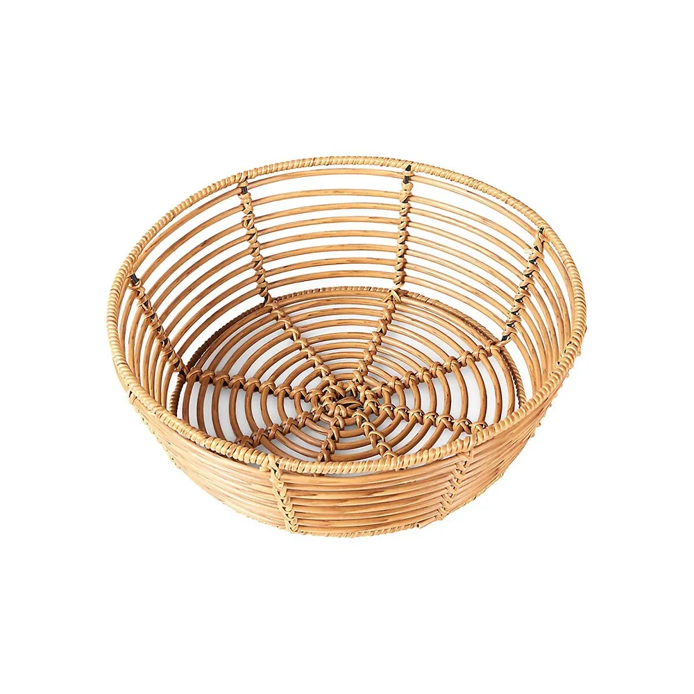 Faux Rattan Fruit Bowl