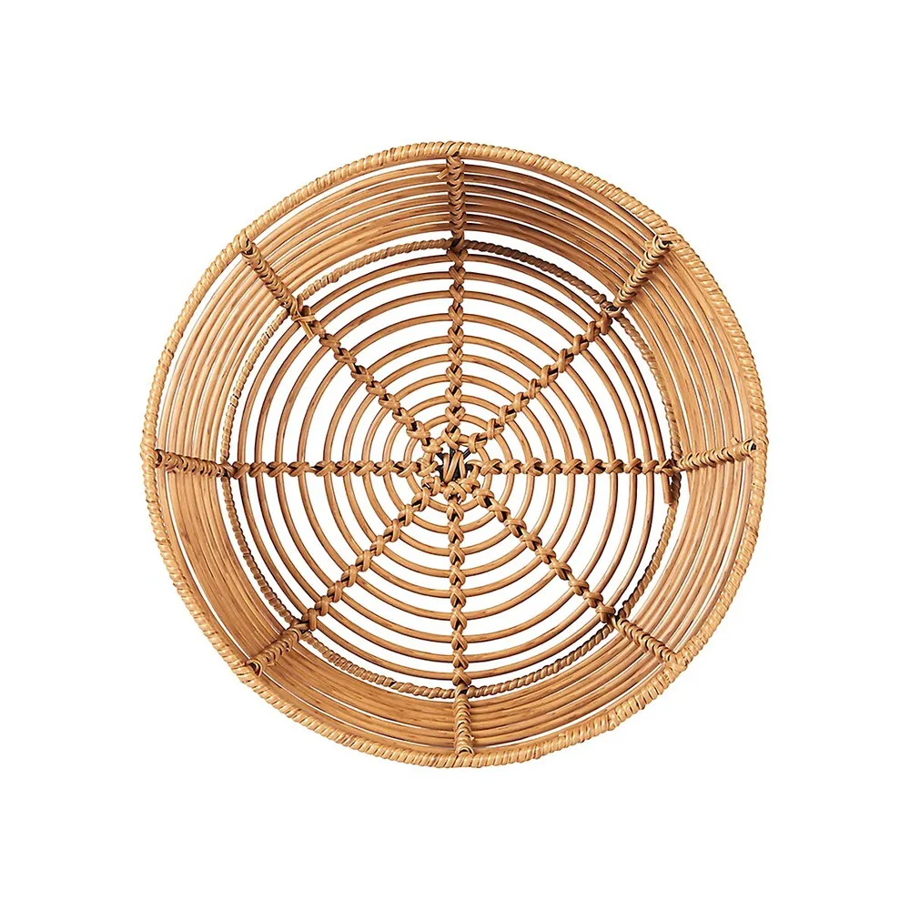 Faux Rattan Fruit Bowl