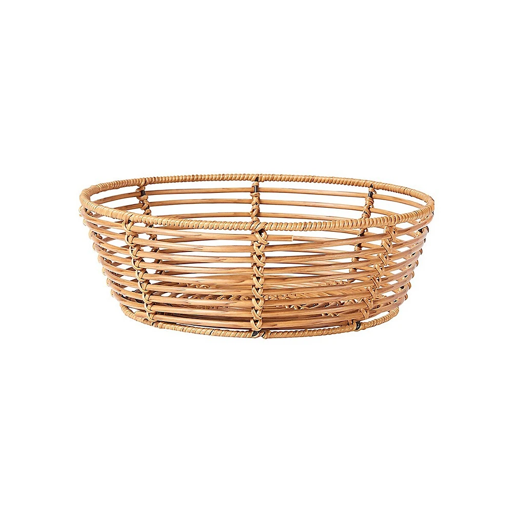 Faux Rattan Fruit Bowl