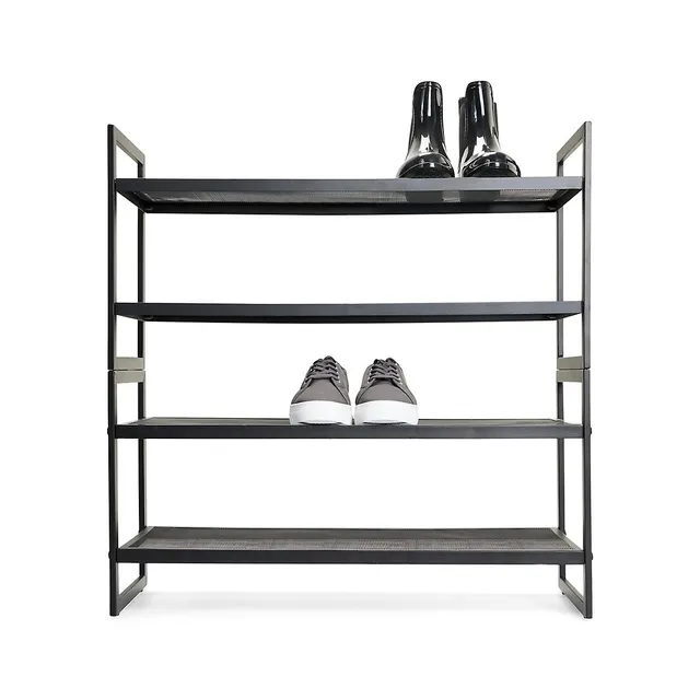 2 Tier Shoe Rack Black Metal Mesh - Brightroom™