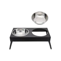 Twin Pet Bowl Elevated Folding Ensemble - Extra Large