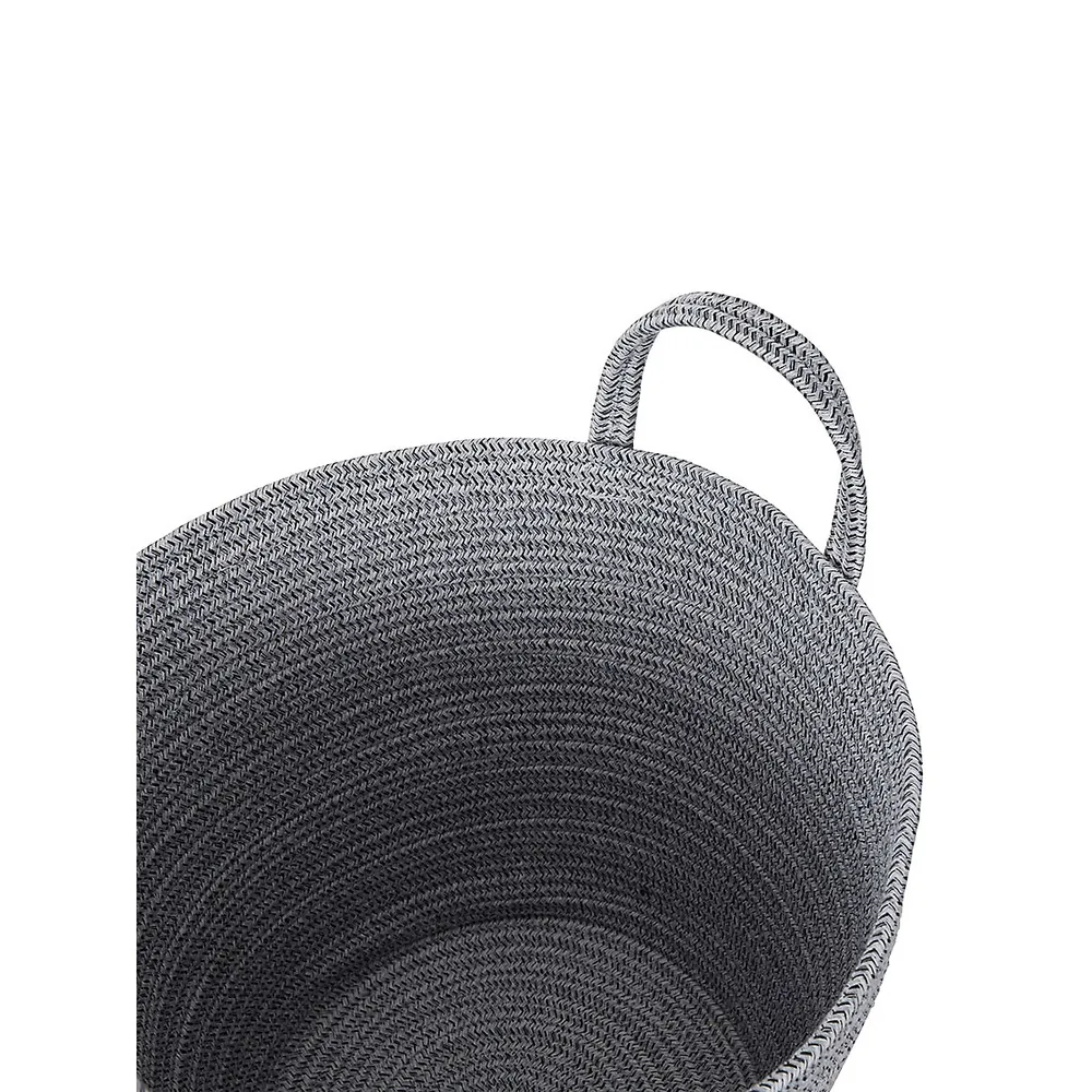 Large Round Rope Floor Basket With Handles