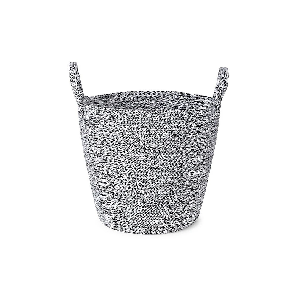 Large Round Rope Floor Basket With Handles