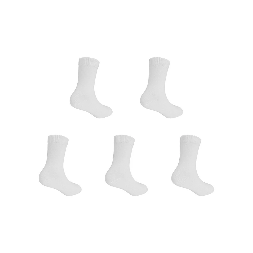 Little Kid's 5-Pack Crew Socks