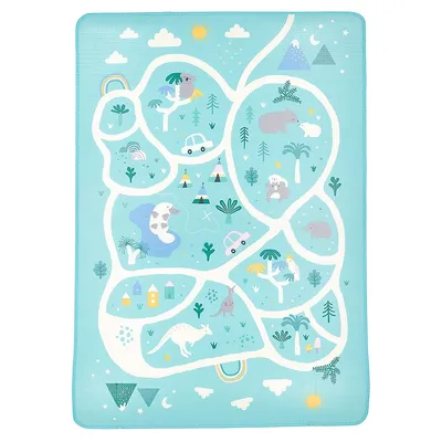 Baby's Reversible Animal-Print Padded Play and Floor Mat