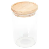 330ml Tall Glass Canister With Wood Lid