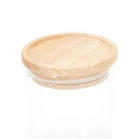 330ml Tall Glass Canister With Wood Lid