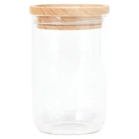 330ml Tall Glass Canister With Wood Lid