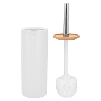 2-Piece Bamboo-Accent Toilet Brush Set