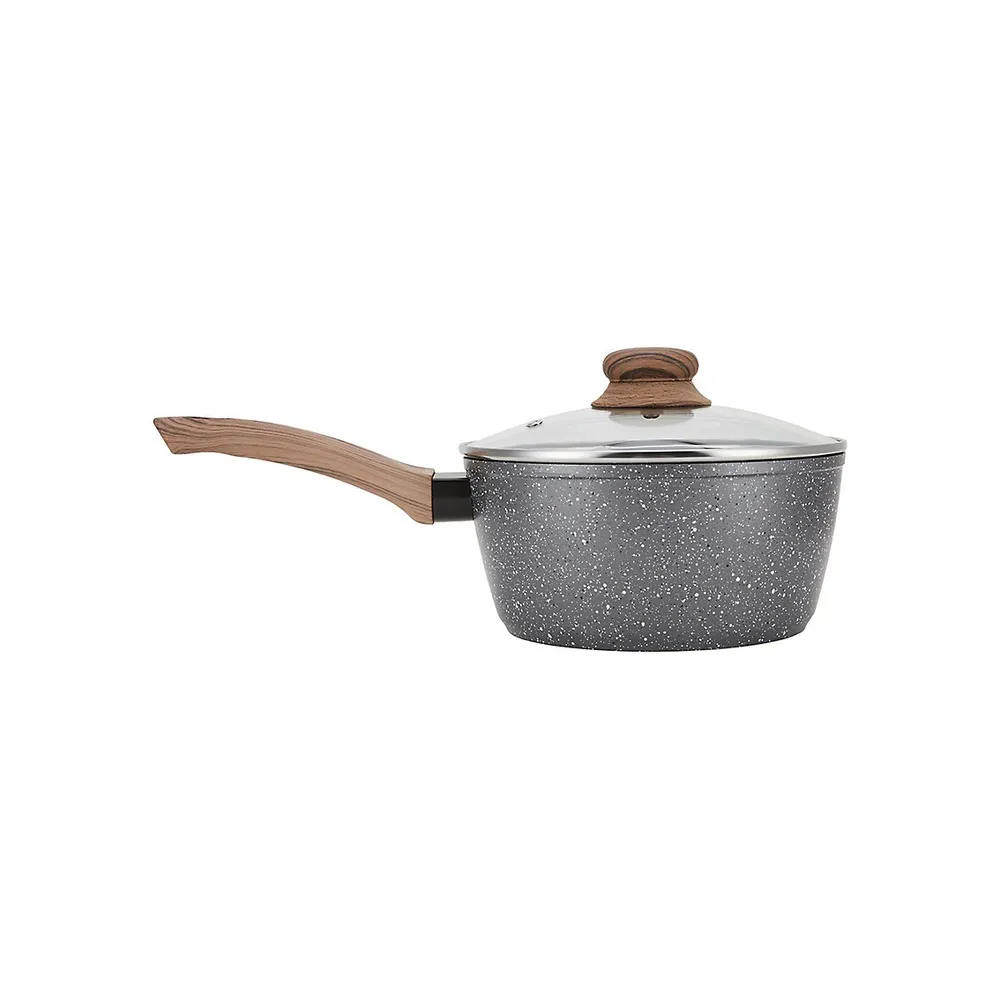 20cm Wood-Look Saucepan With Cover