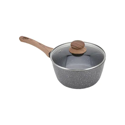 20cm Wood-Look Saucepan With Cover