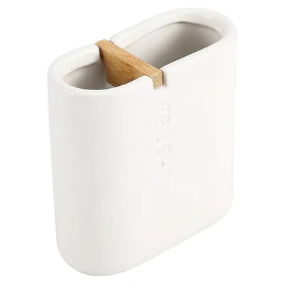 Bamboo-Accent Brush Container