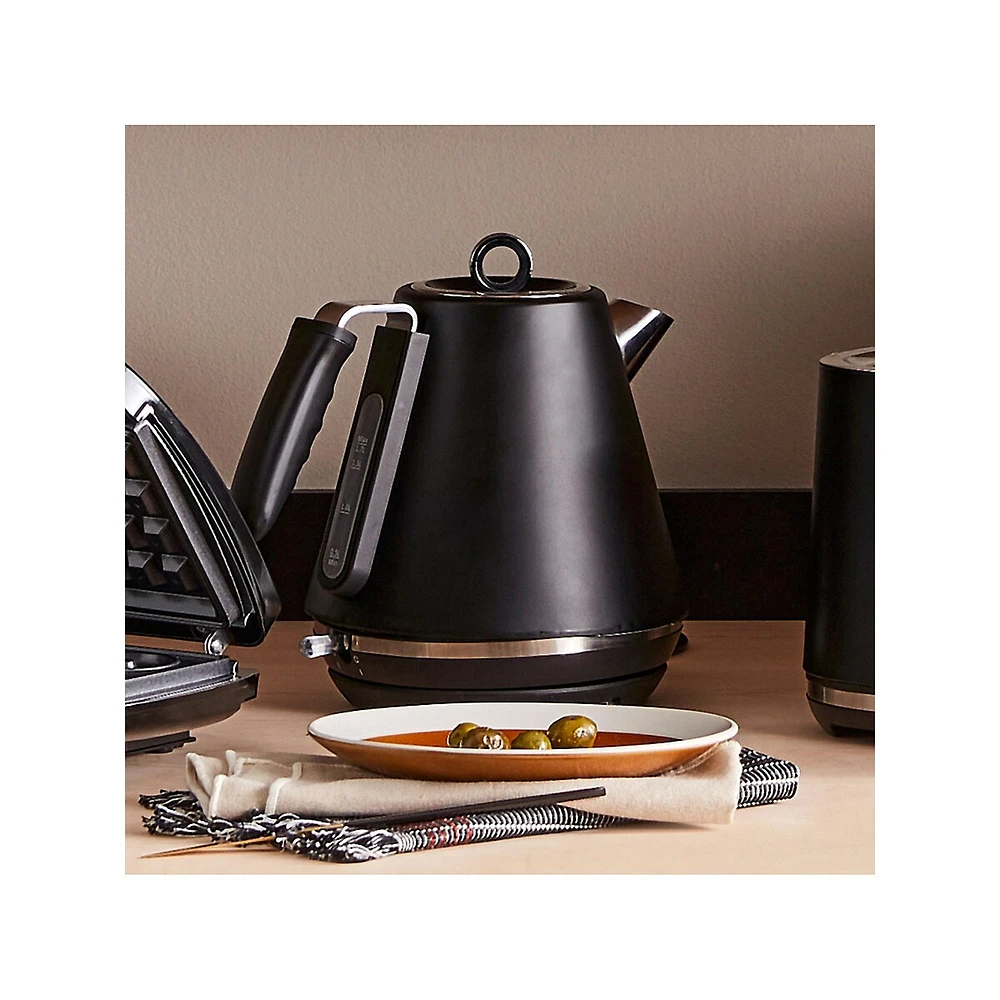 1.7L Stainless Steel Pyramid Kettle - Black