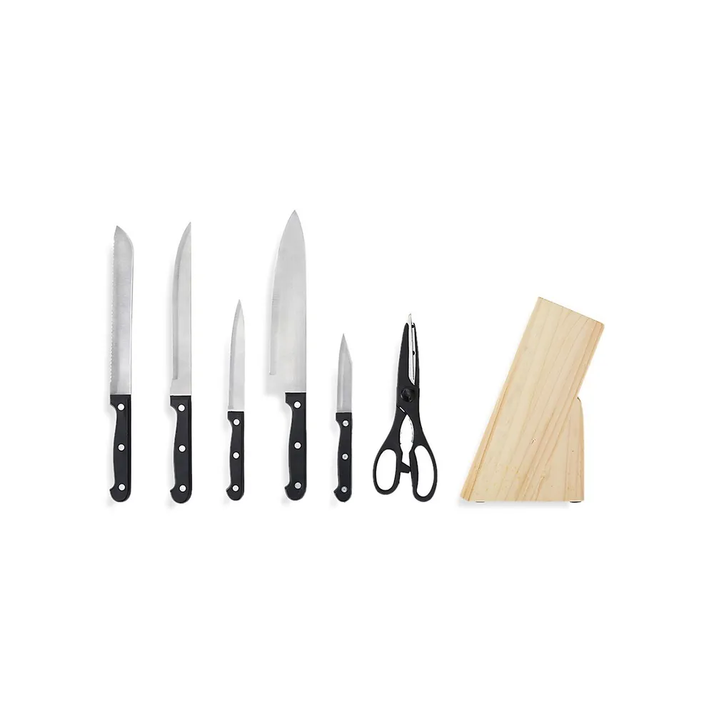 7 Knives With Block Set