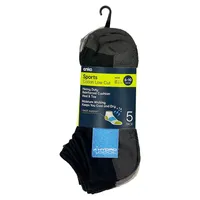 Men's 5-Pair Heavy-Duty Hydro Cool Arch Support Sports Low-Cut Socks